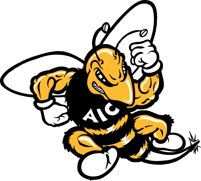AIC Yellow Jackets 2001-2008 Primary Logo iron on transfers for T-shirts